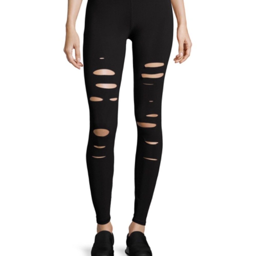 Alo high wasted ripped warrior leggings
